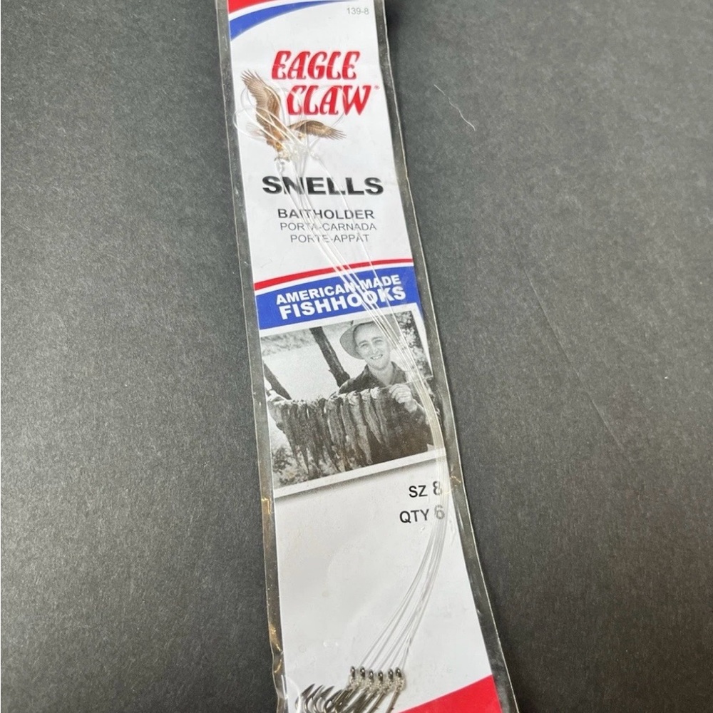 Eagle Claw Snells Size 8, 6pack